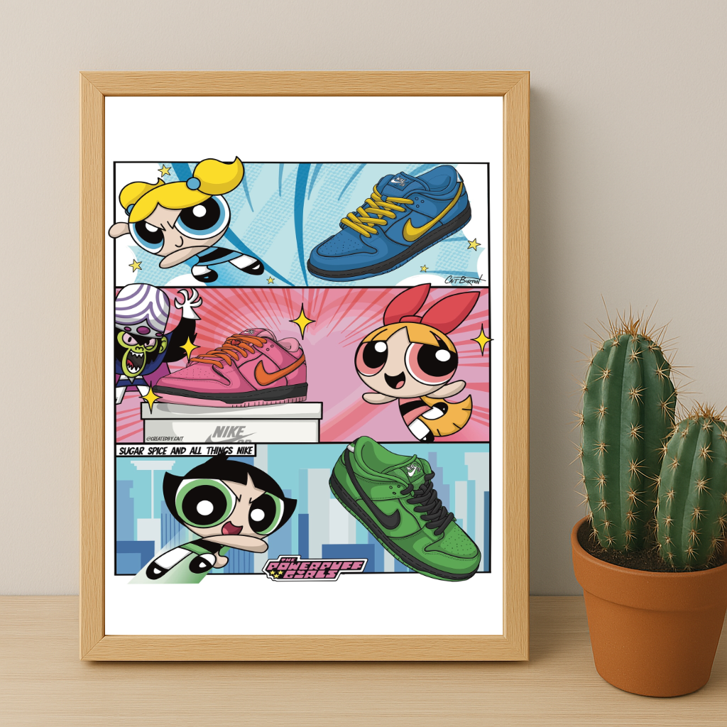 Poster Nike Dunk Powerpuff girl
