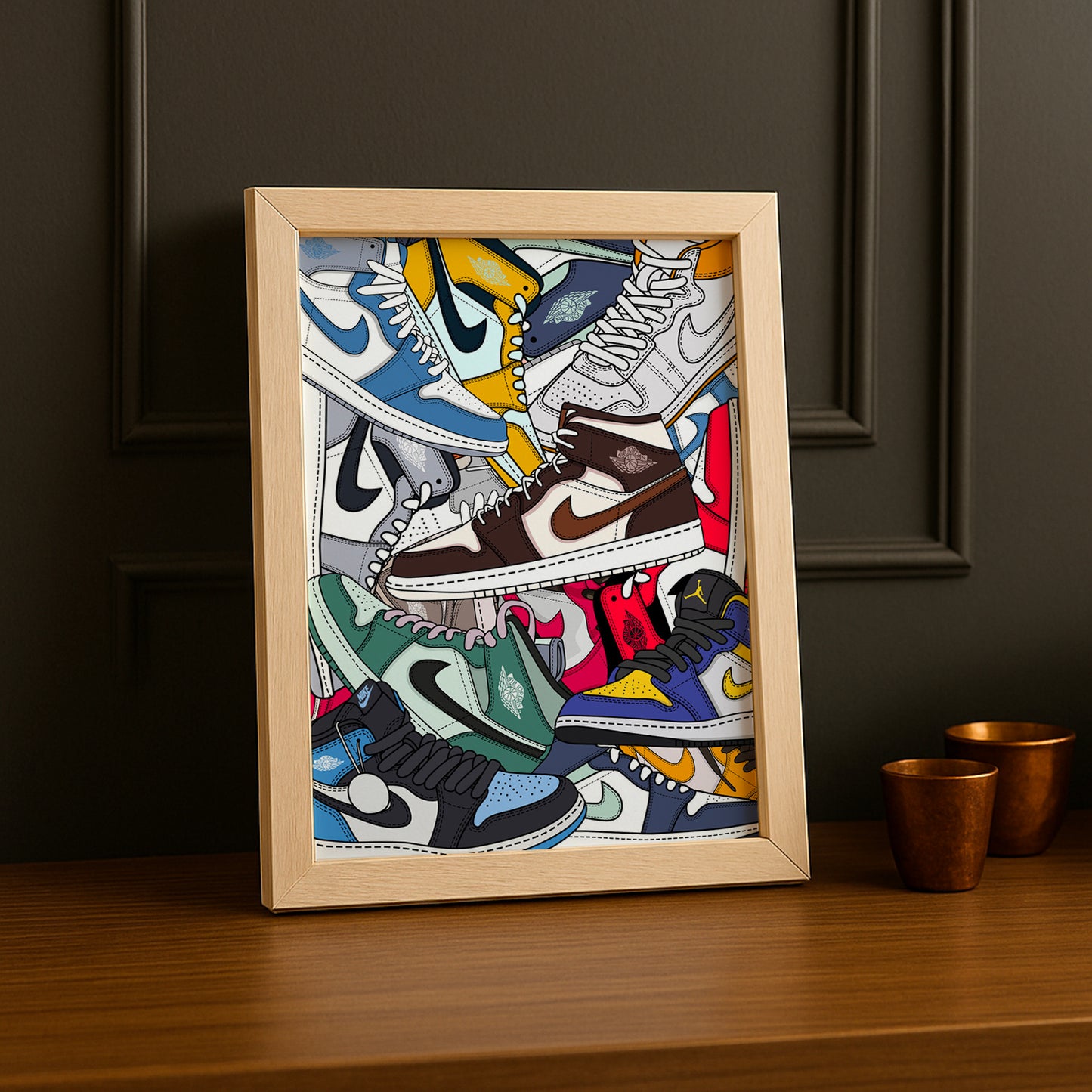Cadre photo Air Jordan 1 illustration