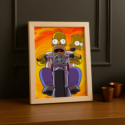 Cadre Photo Les Simpsons - Homer x Bart Simpson