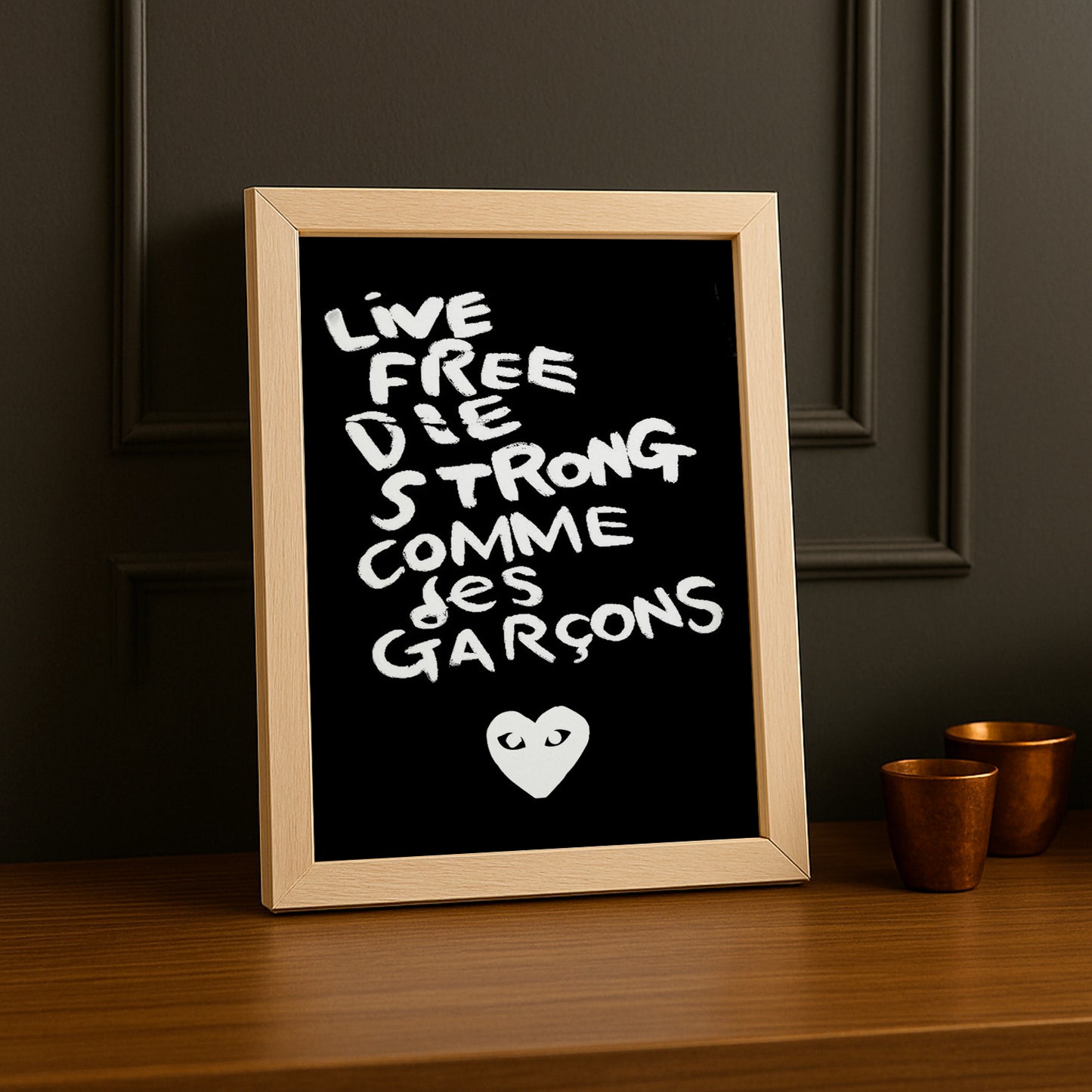 Poster Comme Des Garçons - Live Free