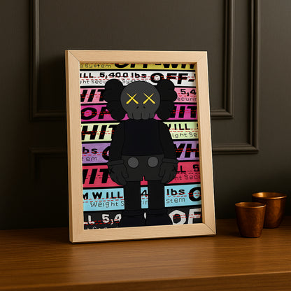 Poster encadré Kaws Off-White
