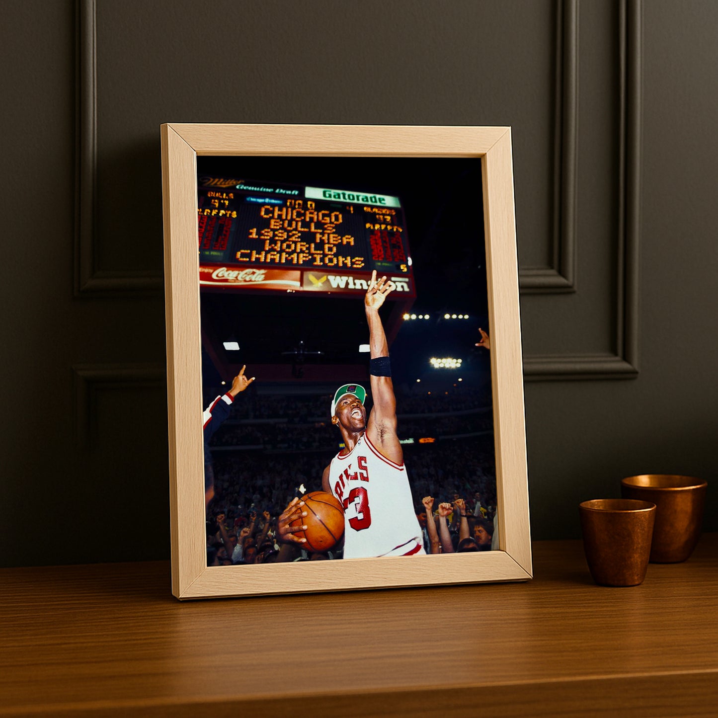 Cadre photo NBA - Michael Jordan World Champions