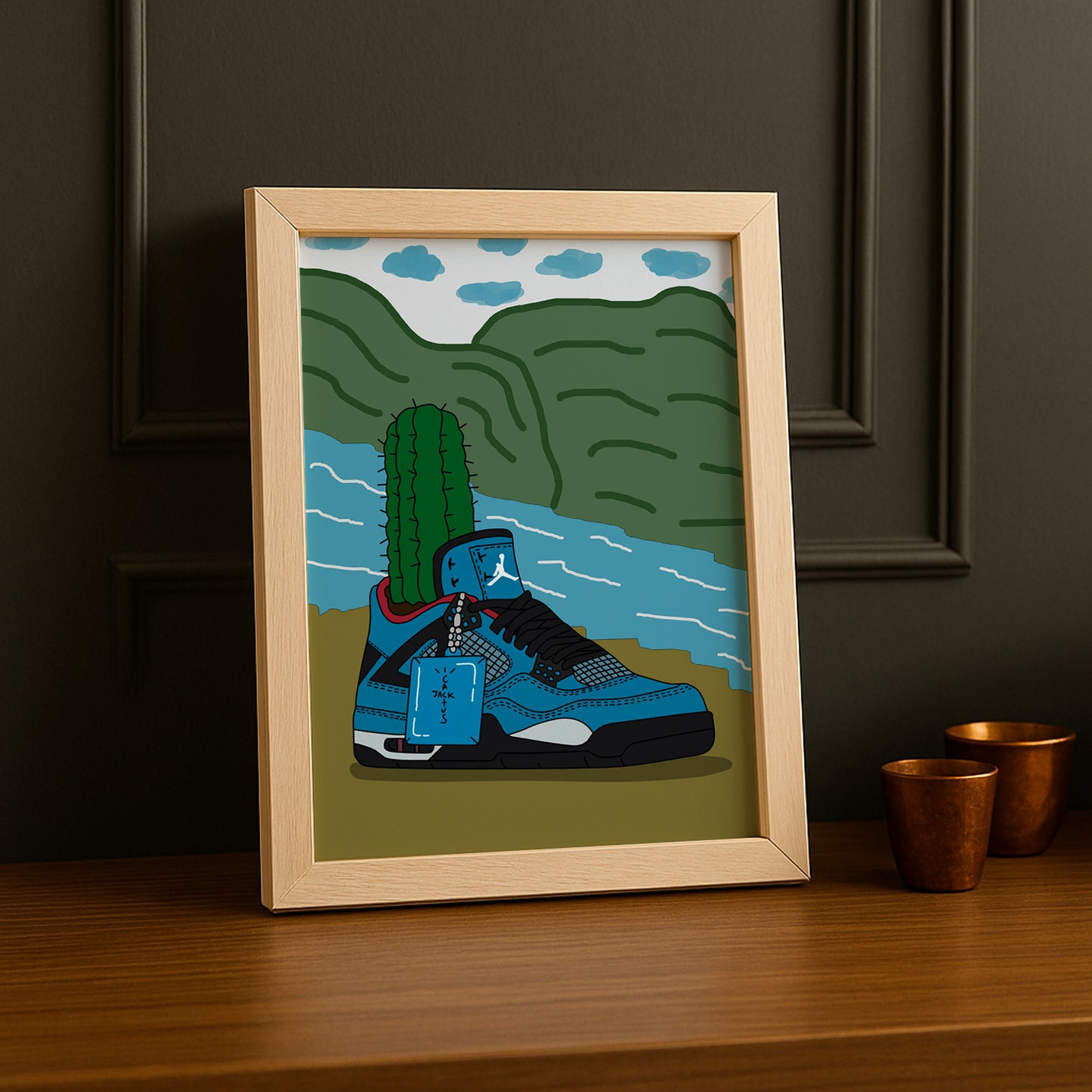 Cadre photo Air Jordan Cactus Jack Bleu