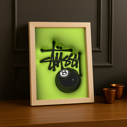 Cadre photo Stüssy - 3D Jaune Fluo