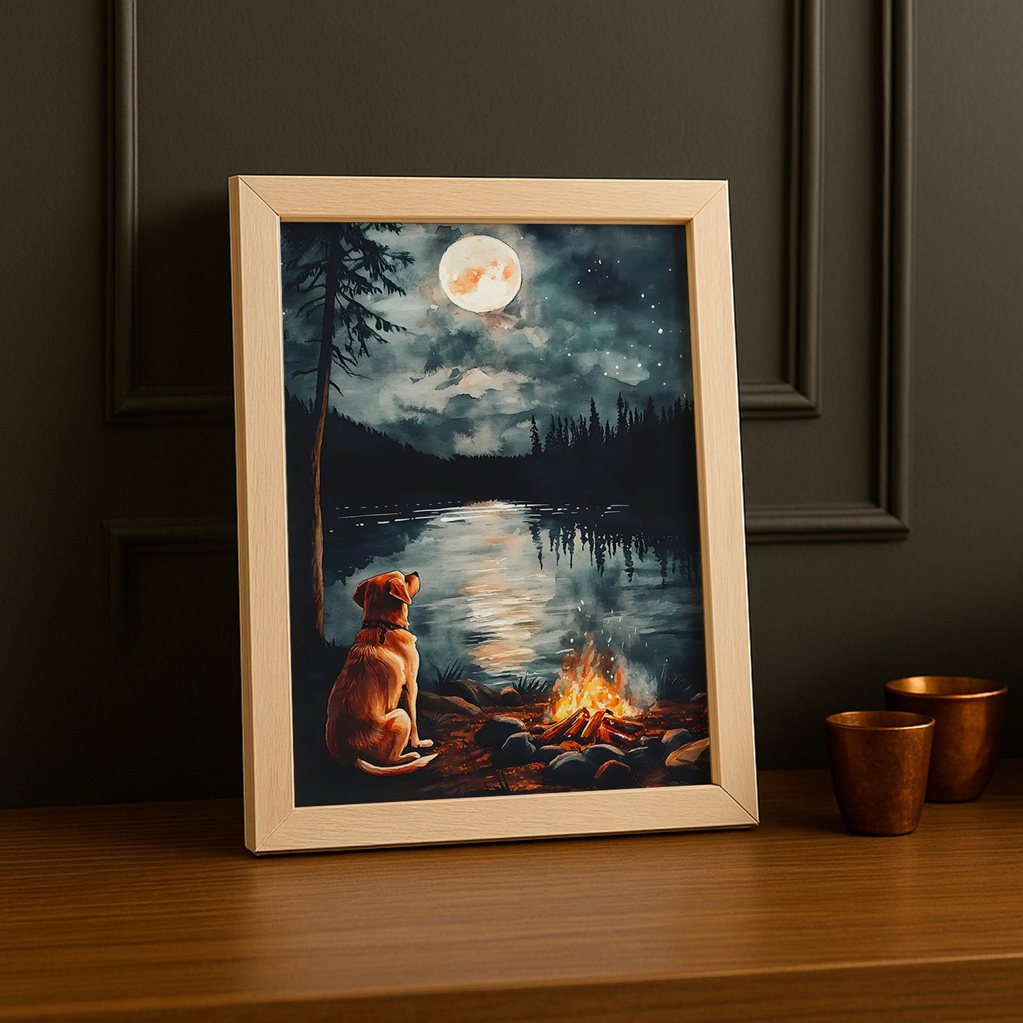 Cadre Photo Chien - Lac