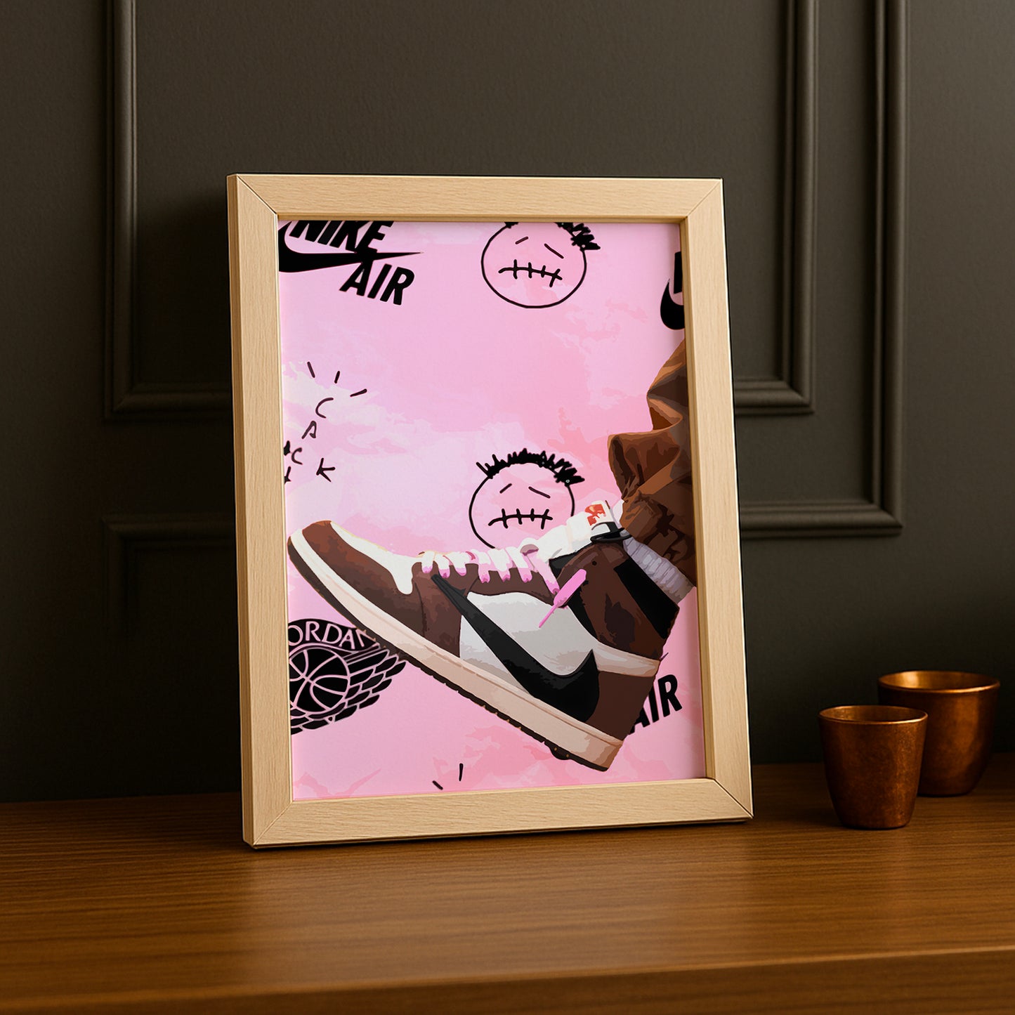 Cadre photo Air Jordan 1 x Travis Scott