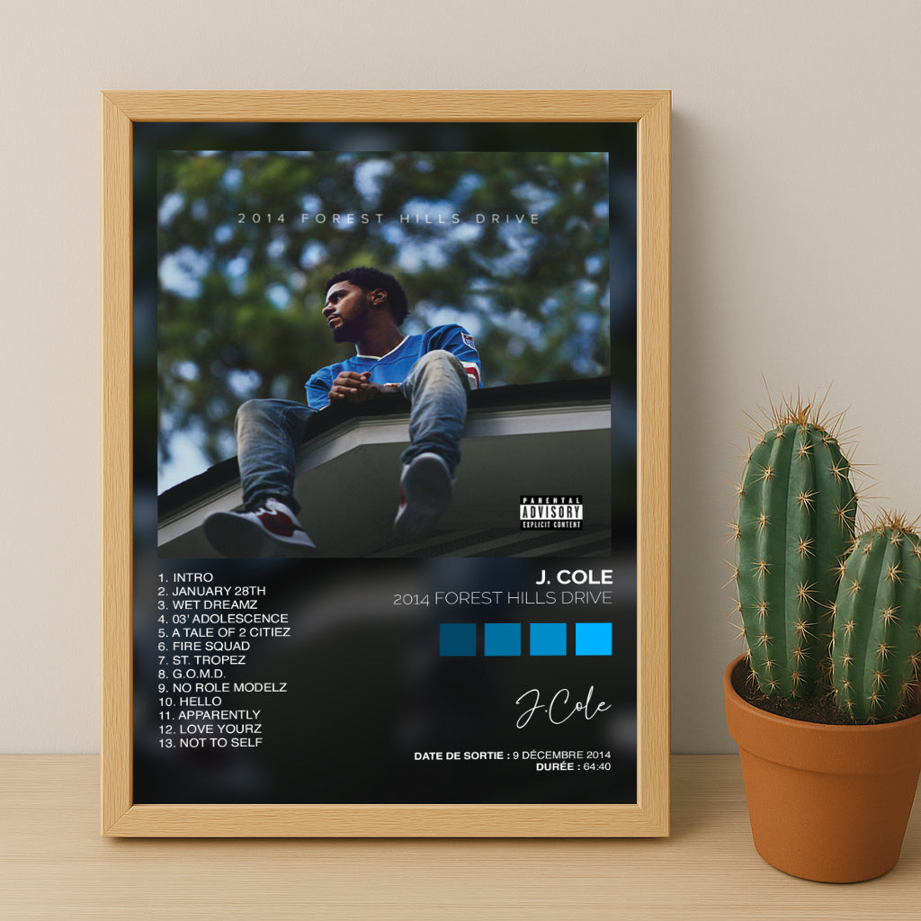 Poster J.Cole - Album 2014 Forest Hills Drive