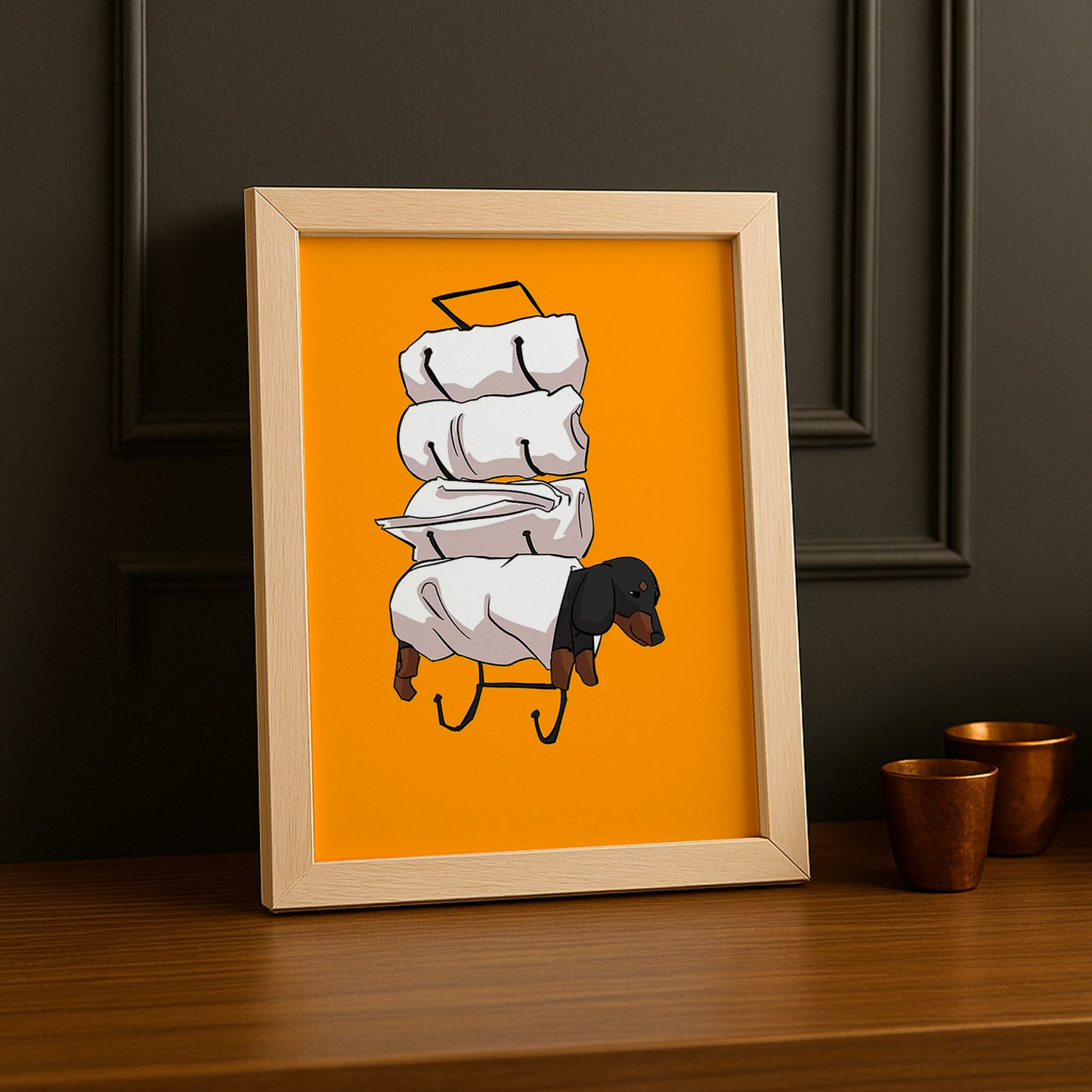 Cadre Photo Chien - Porte serviette