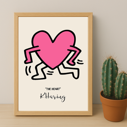 Cadre photo Keith Haring "The Heart"