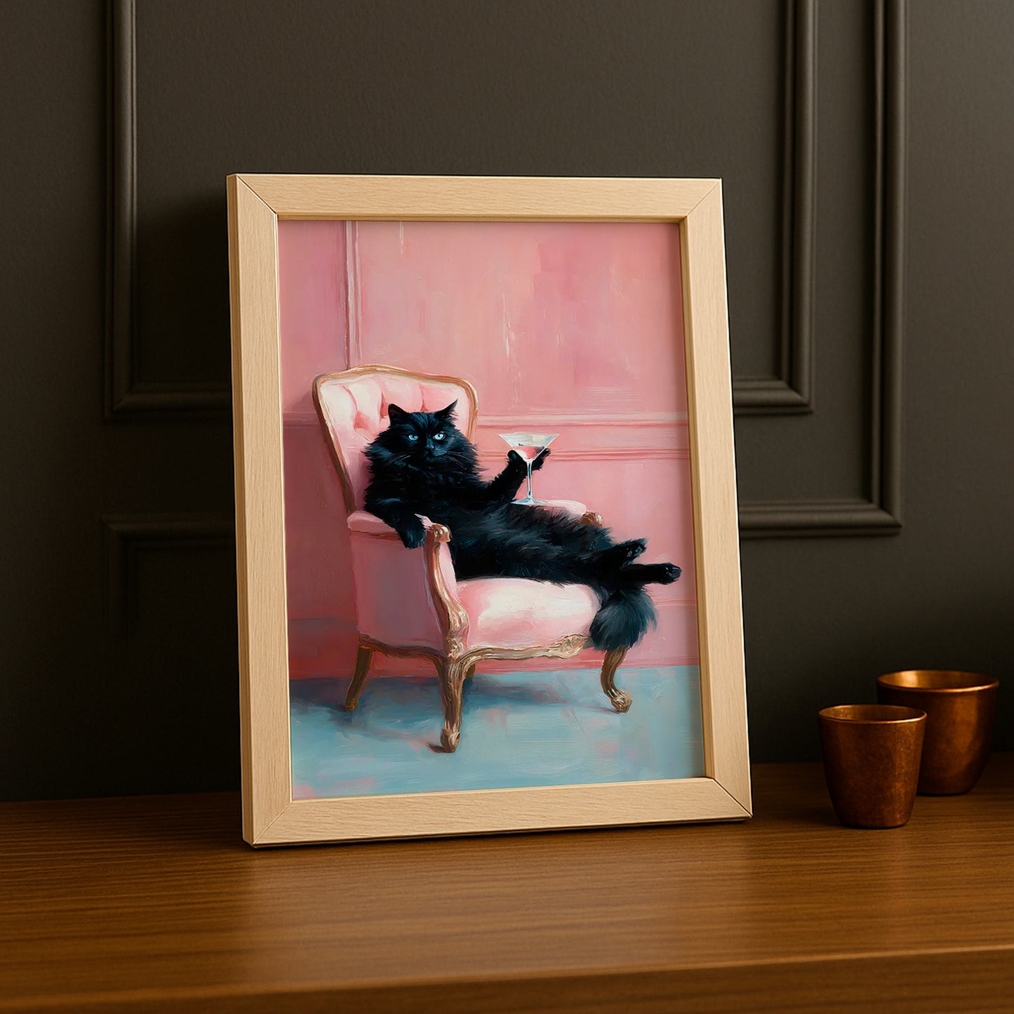 Cadre Photo Chat - Sofa Rose