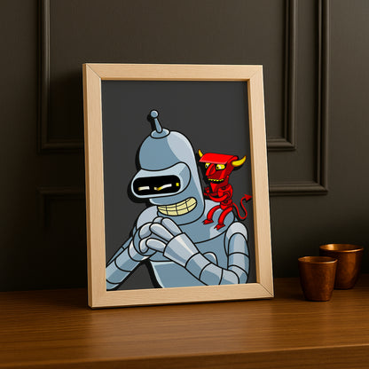 Cadre Photo Futurama - Bender Diable