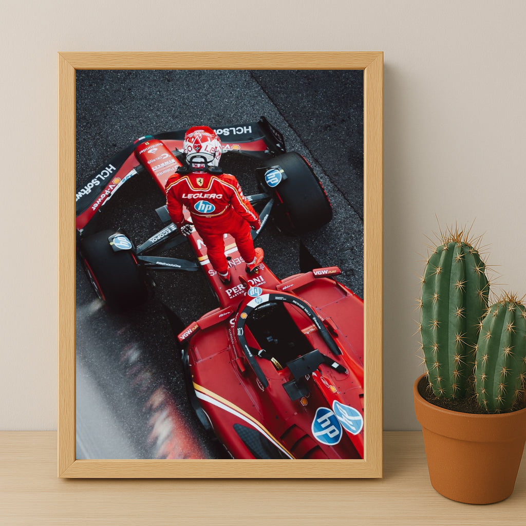 Poster encadrée Formule 1 - Leclerc