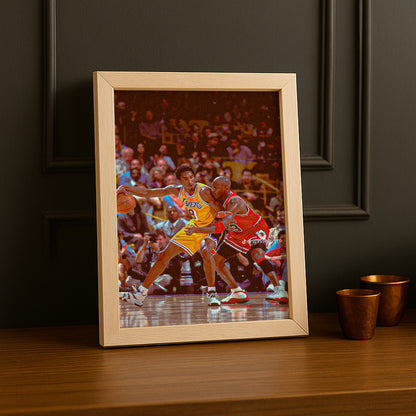 Cadre photo NBA - Bryant vs Jordan