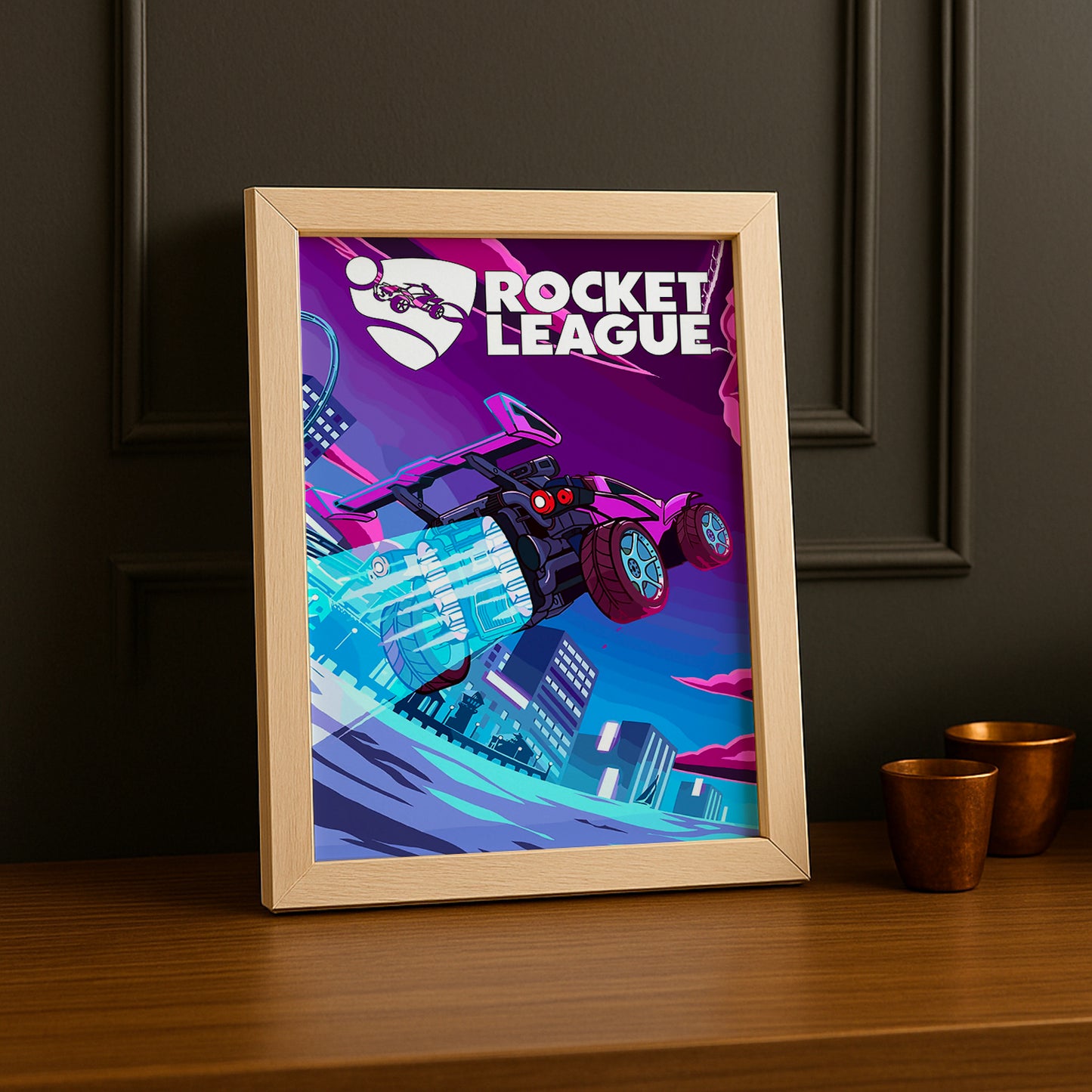 Cadre Photo Rocket League - Voiture violette