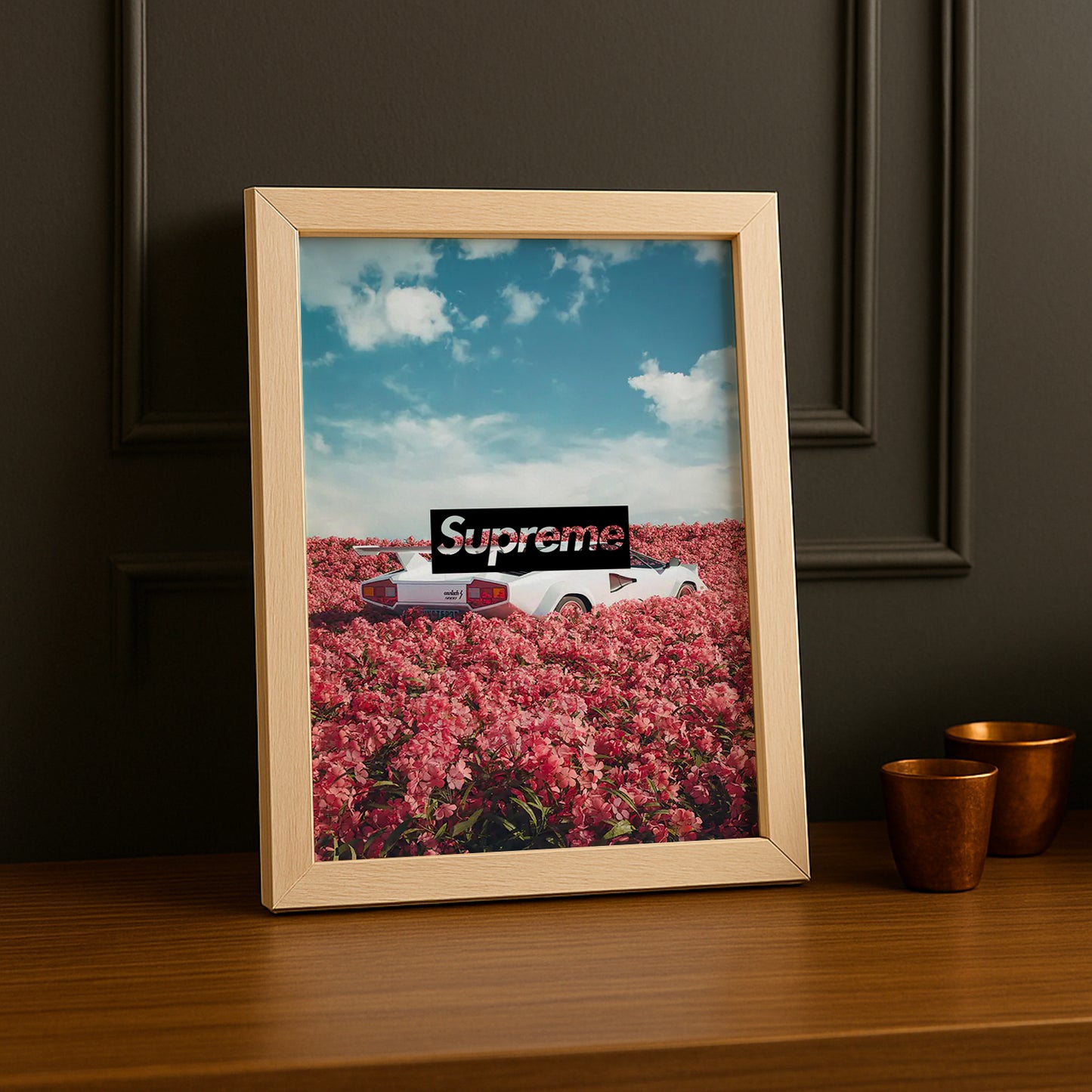 Poster Supreme - Roses x Ferrari