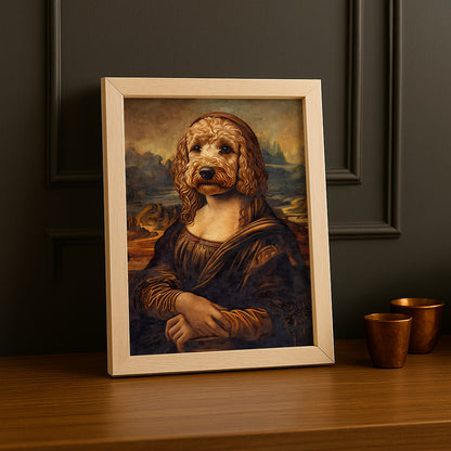 Cadre photo Mona Lisa La Joconde chien