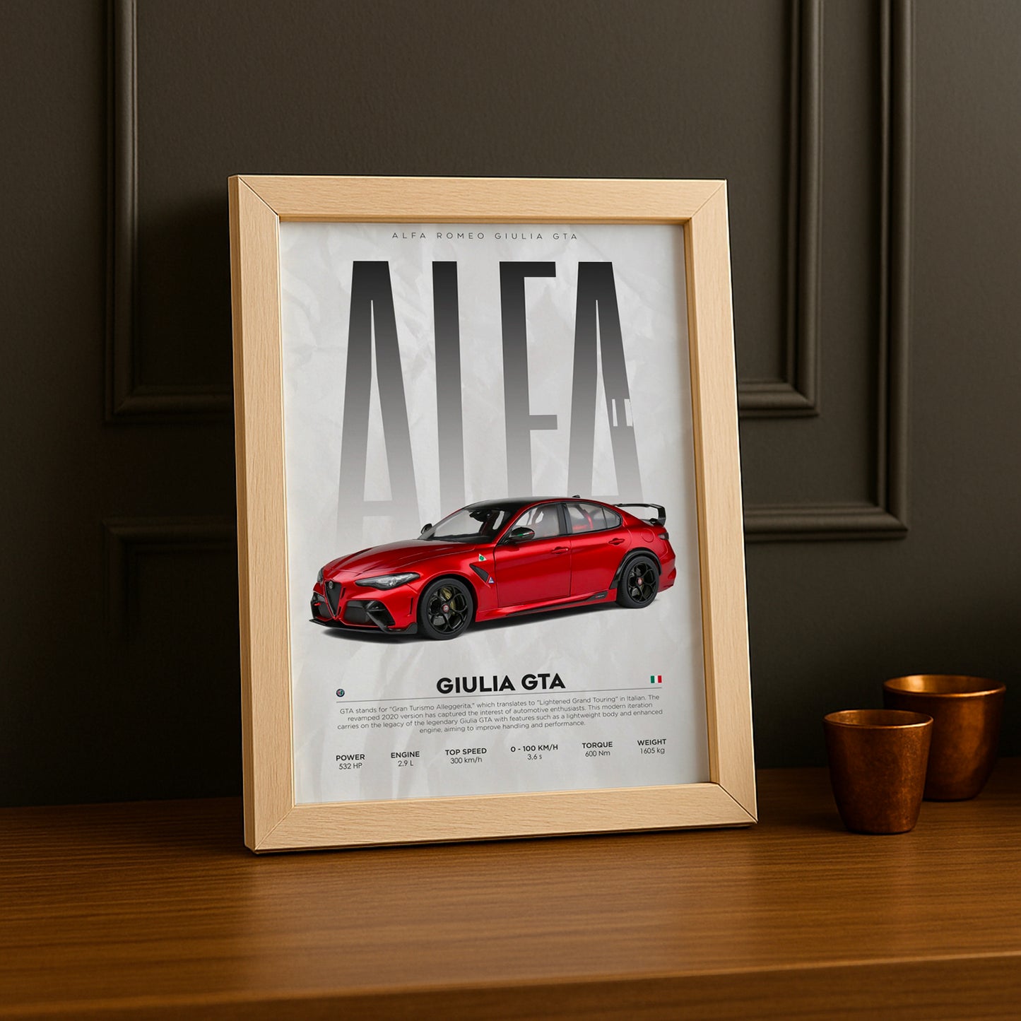 Cadre photo Alfa Romeo Giulia GTA