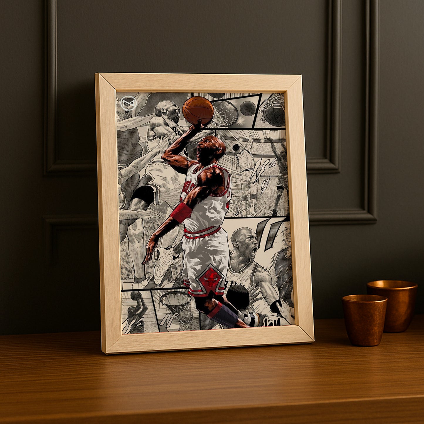 Cadre photo NBA - Michael Jordan Bande Dessinée