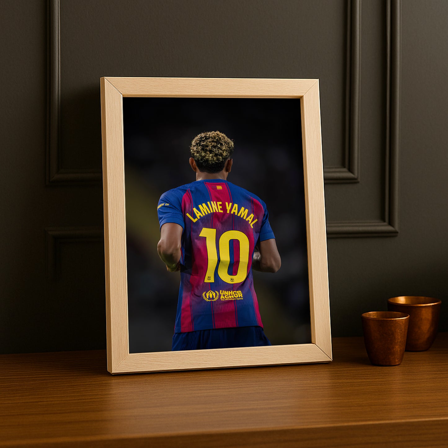Poster encadrée FC Barcelone - Lamine Yamal 10