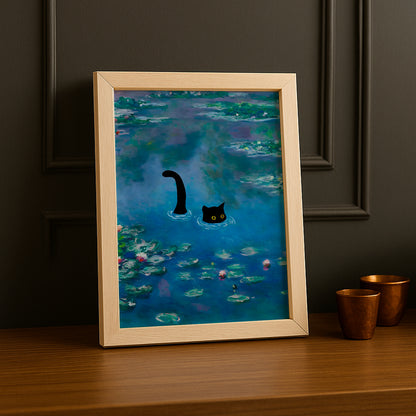 Cadre photo Chat swim