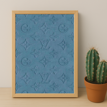 Cadre photo Louis Vuitton motif bleu