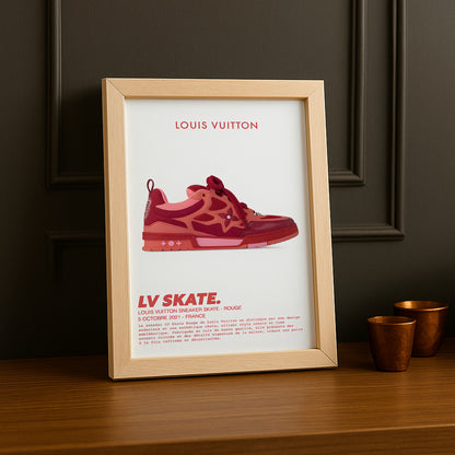 Cadre photo Louis Vuitton Sneaker Skate Rouge