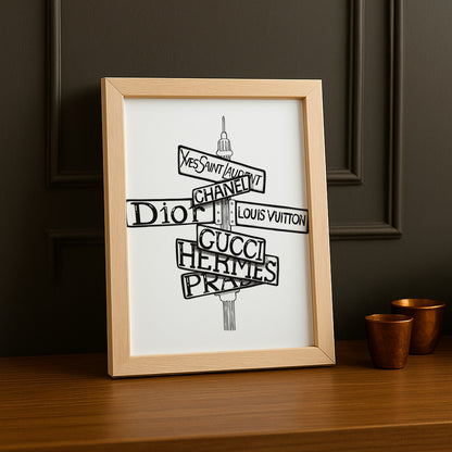 Cadre photo Mode - Panneaux Multi-Marques