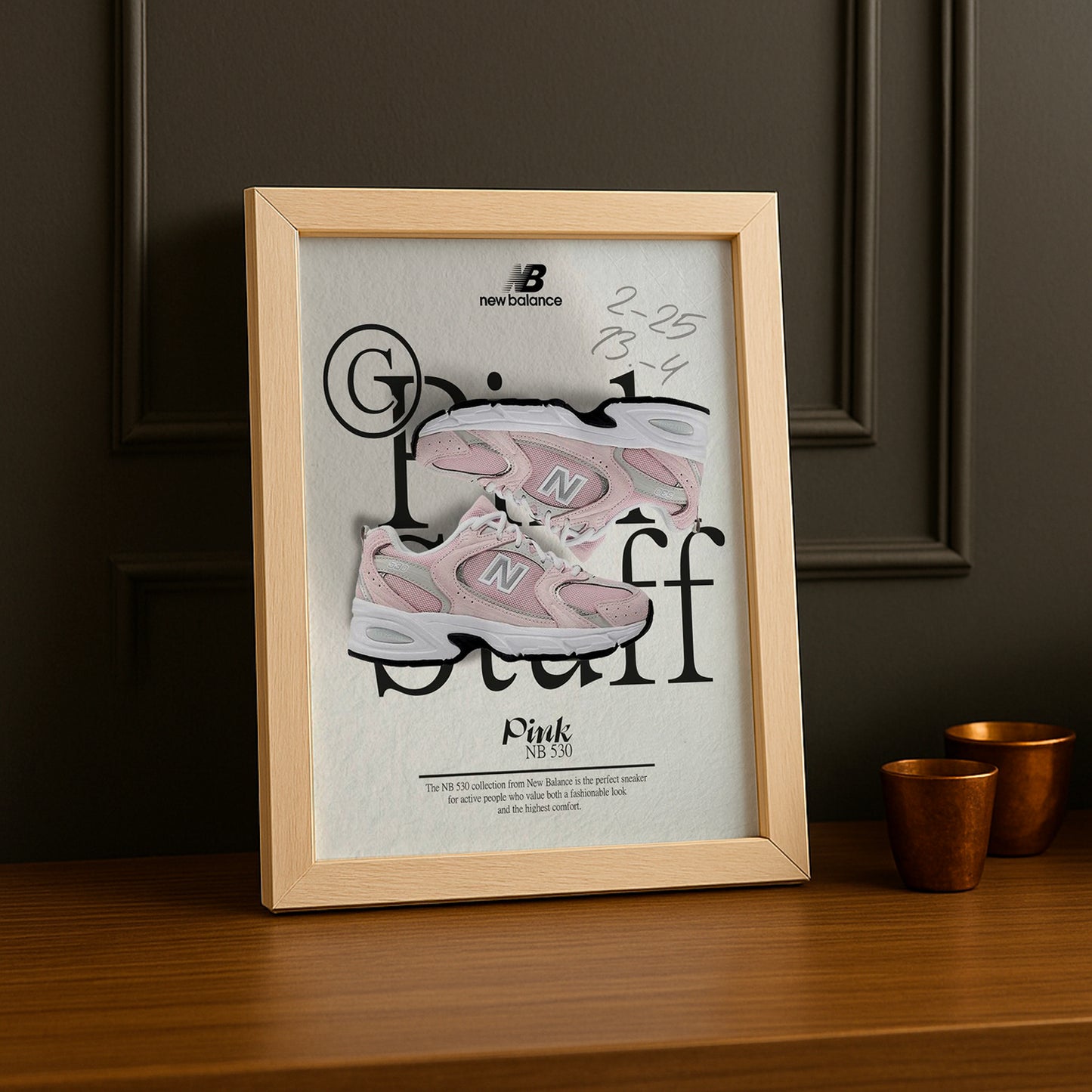 Cadre Photo New Balance - NB 530 Pink