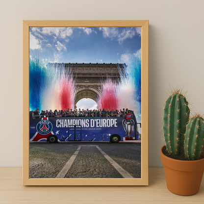 Cadre photo PSG Champion d'Europe