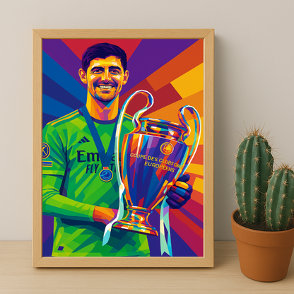 Cadre Photo Courtois Real Madrid – Affiche HD Encadrée Papier Premium
