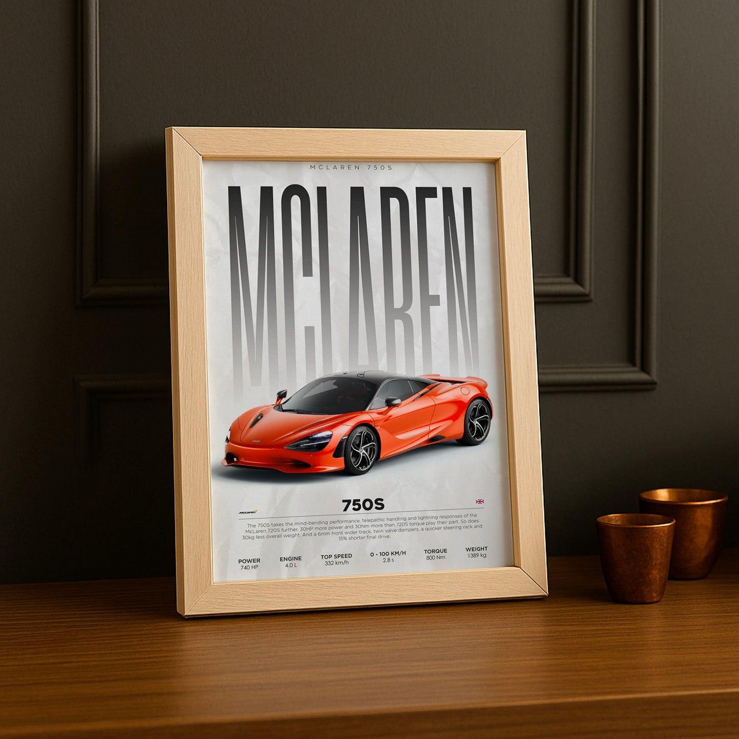 Cadre photo McLaren 750s