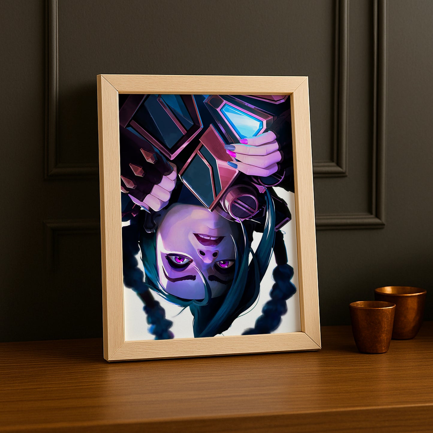 Cadre photo Jinx à l'envers Arcane