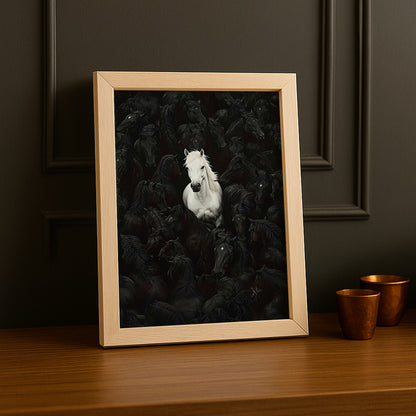 Cadre photo Équitation - Cheval White