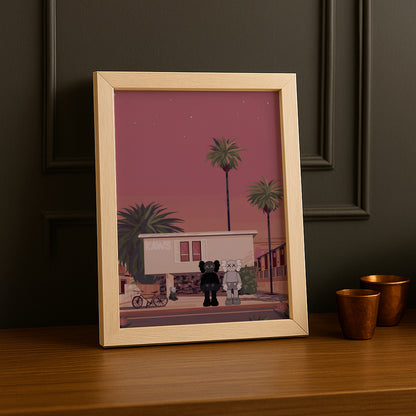 Cadre photo Kaws Maison