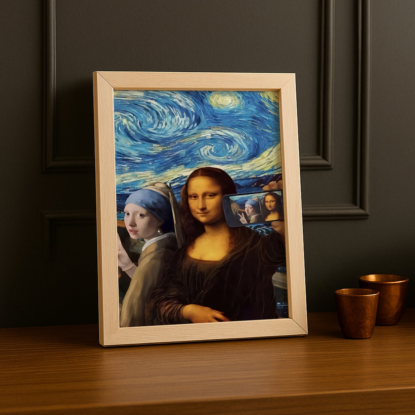 Cadre photo Mona Lisa La Joconde Selfie