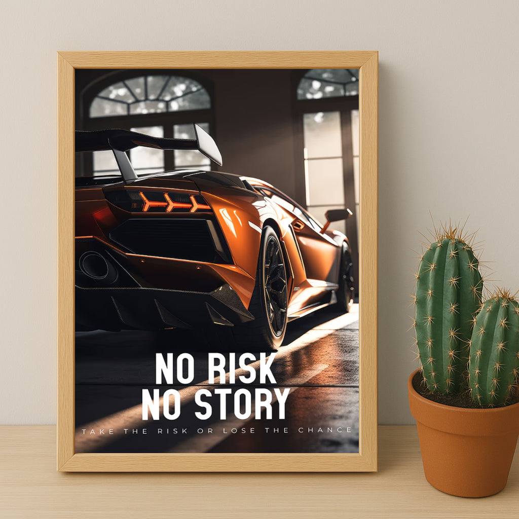 Cadre photo Motivation - No Risk No Story