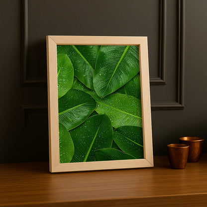 Poster Naturel - Feuille verte