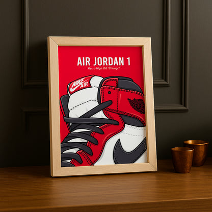 Cadre photo Air Jordan 1 High OG Chicago