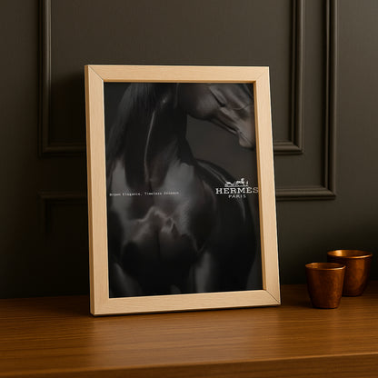Cadre photo Hermès - Cheval noir