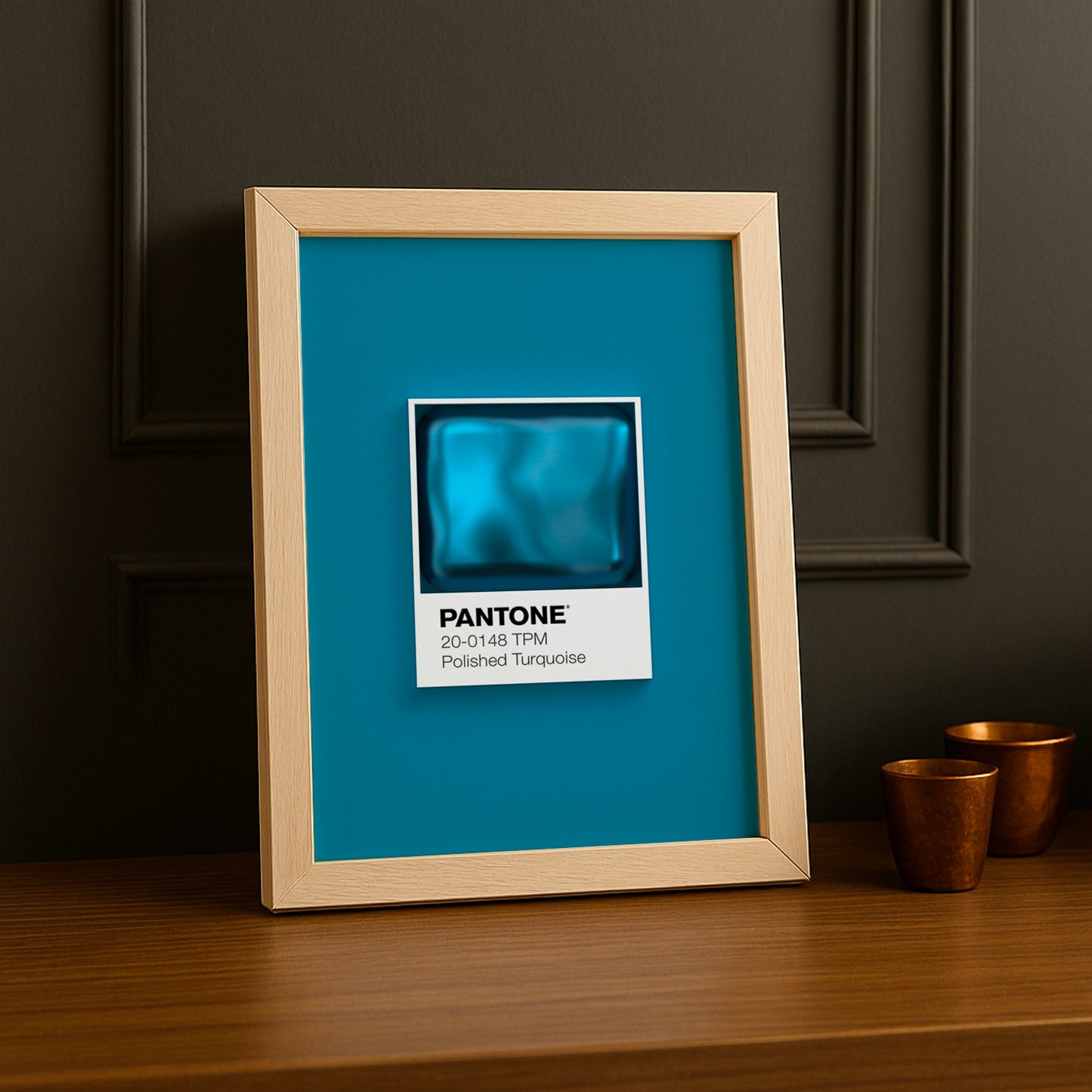 Cadre Photo Pantone Étiquette - Polished Turquoise