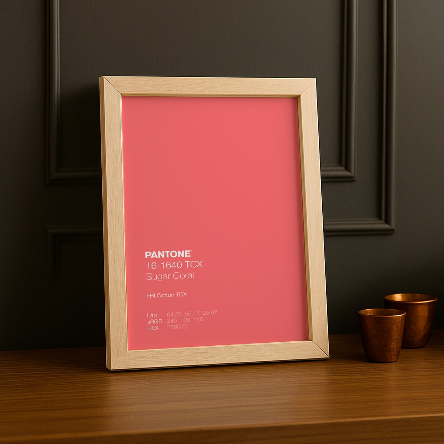 Cadre Photo Pantone - Sugar Coral