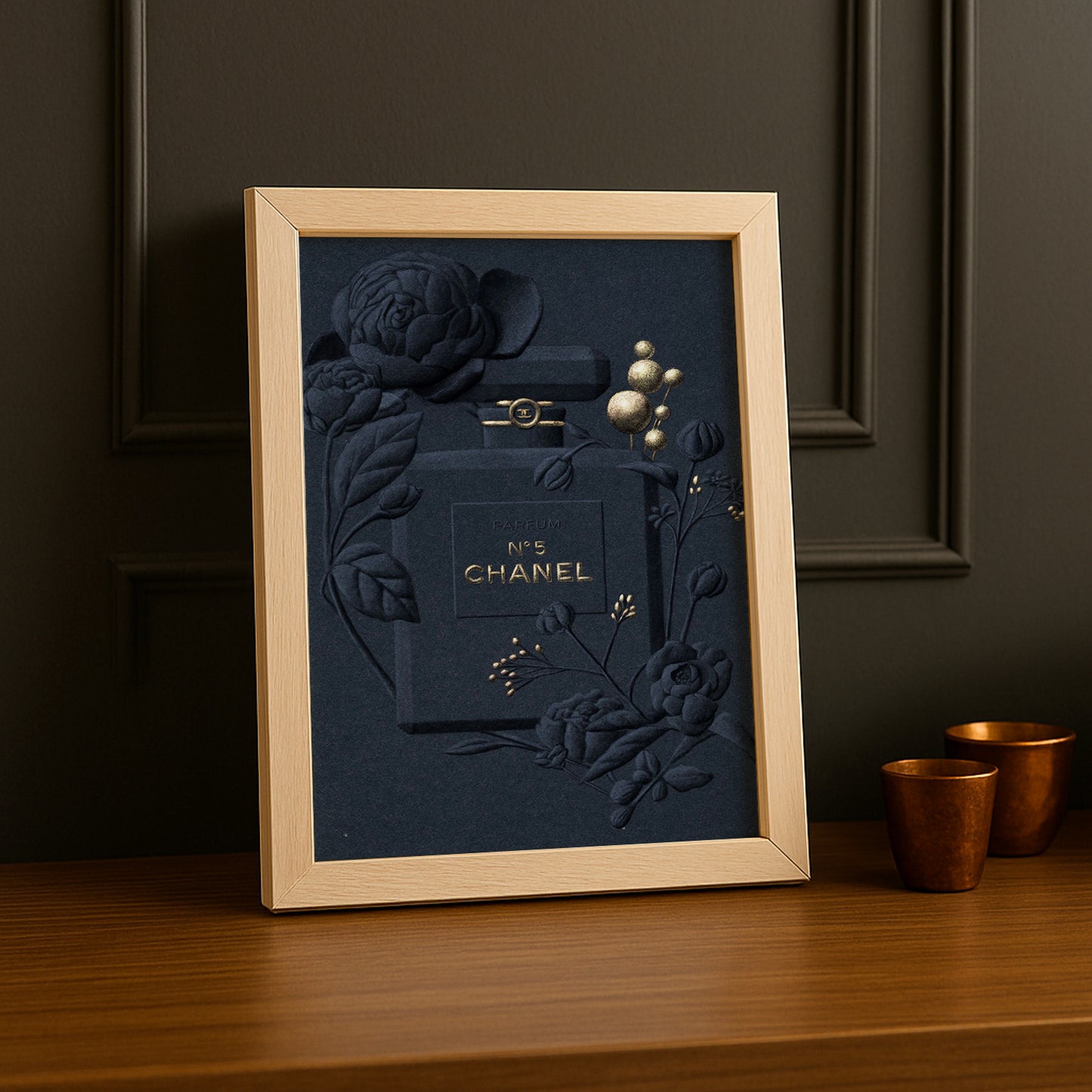 Cadre photo Chanel - N°5 Full Black Illustration