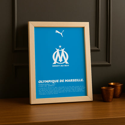 Cadre photo Olympique de Marseille logo