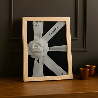Cadre photo Chanel - Ruban blanc