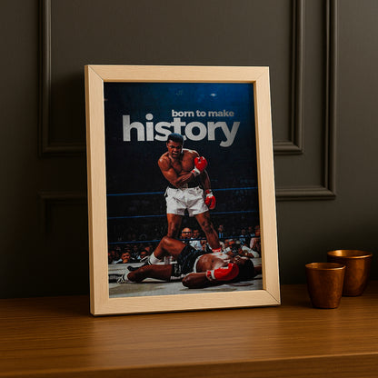 Cadre Photo Boxe - Muhammad Ali "Born To Make History"