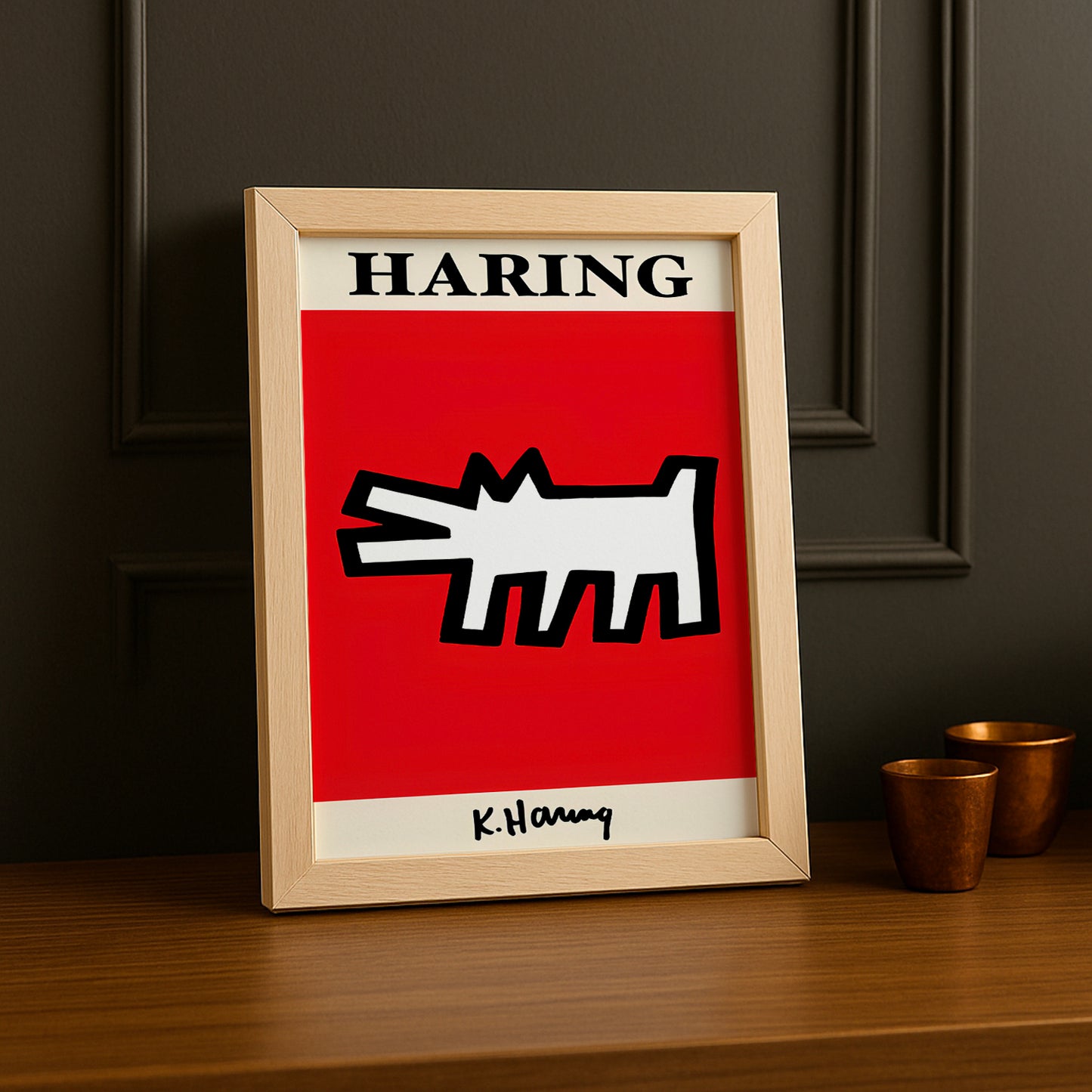 Cadre photo Keith Haring Dog