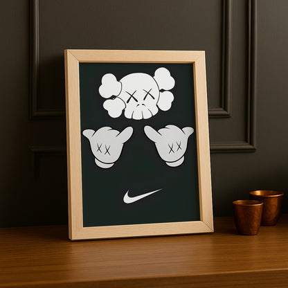 Cadre photo Kaws chill Nike