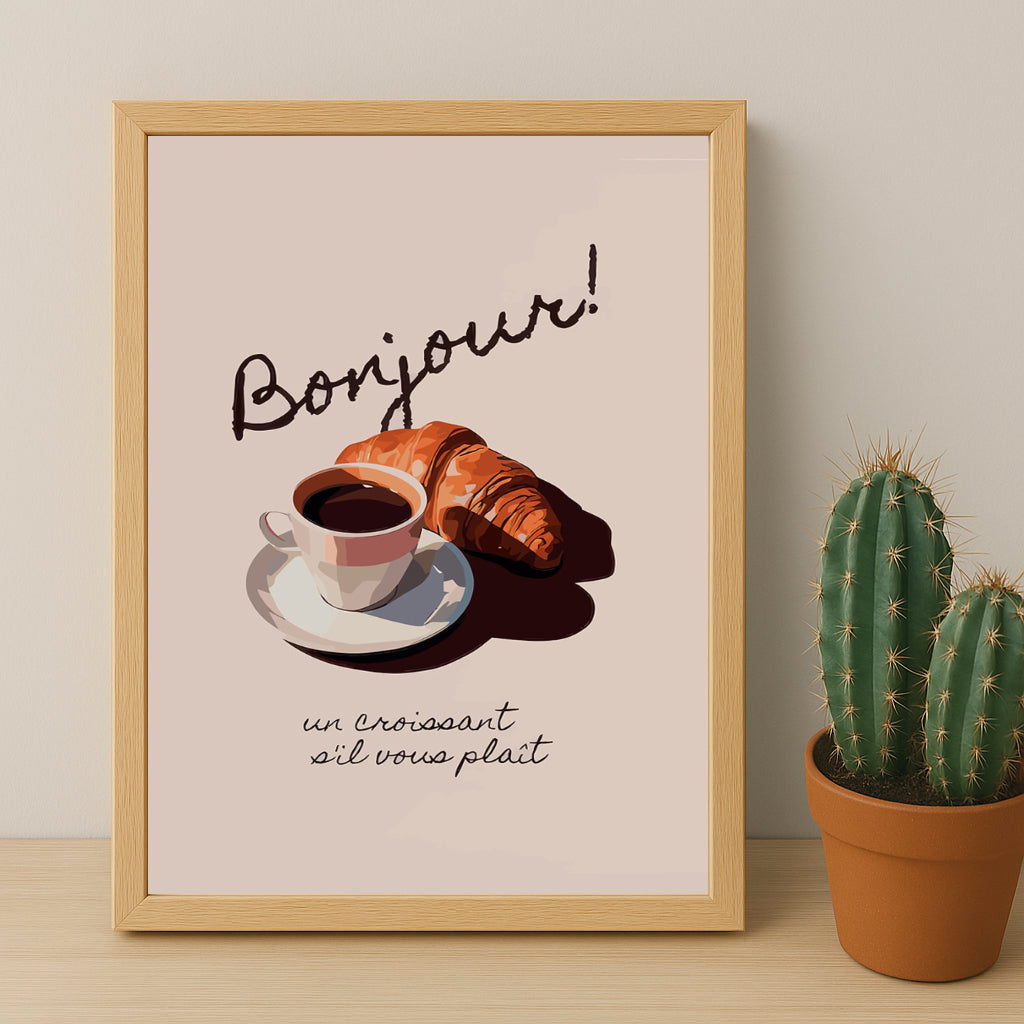 Cadre photo Coffee Lover - Croissant