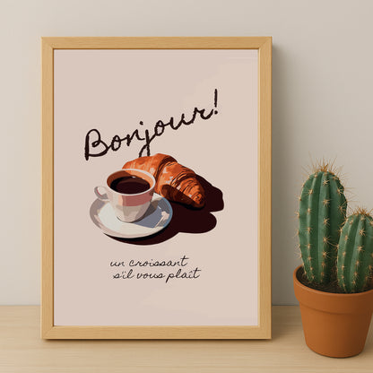 Cadre photo Coffee Lover - Croissant