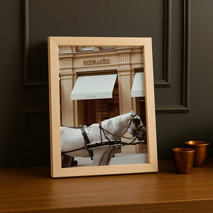 Cadre photo Hermès - Chevaux Blanc